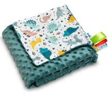 Sensillo MINKY BLANKET EMERALD DINOSAURS 75 X 100