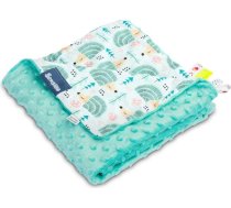 Sensillo Light Minky Blanket - Hedgehogs mint 75x100