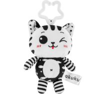 Akuku A0658 PENDANT PLUSH CAT WHITE AND BLACK