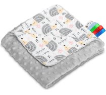 Sensillo Light Minky Blanket - Hedgehogs grey 75x100