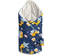 Sensillo swaddle wrap VELVET NAVY BLUE FOXES 75x75