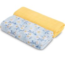 Sensillo BAMBOO DIAPER 2-PACK MINT+YELLOW 120X120