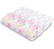 Sensillo BAMBOO DIAPER 2-PACK FLOWERS+HEDGEHOGS 120X120