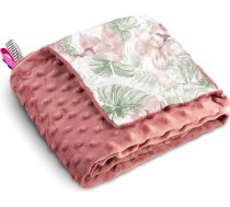 Sensillo Light Minky Blanket – retro pink palms