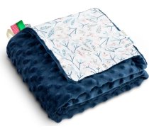 Sensillo Light Minky Blanket - navy blue viburnum