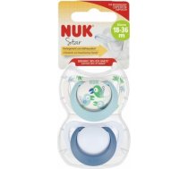 NUK 1902 Silikona māneklītis STAR BIRD 18-36 2PCS/PUD 541400,177178