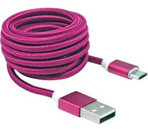 Sbox USB->Micro USB M/M 1.5m USB-10315P Pitaya Pink