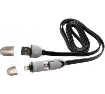Sbox USB->Micro USB+IPH.5 M/M 1M black 2IN1B