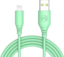 Tellur Silicone USB to Lightning Cable 3A 1m Green