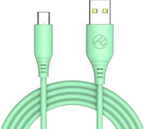 Tellur Silicone USB to Type-C Cable 3A 1m Green