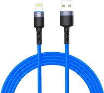 Tellur Data Cable USB to Lightning with LED Light, 3A 1.2m Blue