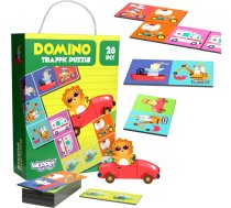 Woopie Gra Edukacyjna Transport Zwierzęta Puzzle Domino Montessori