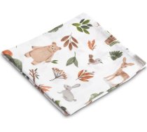 Sensillo MUSLIN SWADDLE BLANKET 70X80 CM FOREST ON WHITE