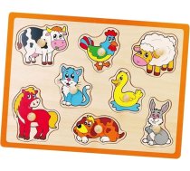 Viga Drewniane Puzzle Zwierzęta z Farmy Układanka