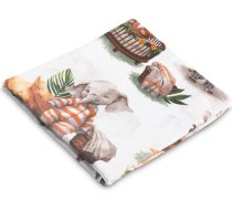 Sensillo MUSLIN SWADDLE BLANKET 70X80 CM ANIMALS IN PAJAMAS