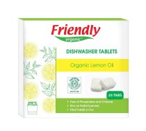 FRIENDLY ORGANIC Trauku mazgājamās mašīnas tabletes ar citrona smaržu 25 gab. 450 g FR1864