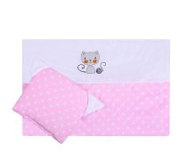 DUET BABY Sega 63x73cm + spilvens 35x35cm Pink/White dots VASARAS IZPĀRDOŠANA