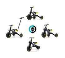 MILLY MALLY OPTIMUS PLUS Bērnu trīsritenis 4in1 Black