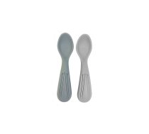 Atelier Keen silikona bērnu karotes – Blue Clay / Greige