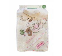 BOBOBABY Eco Dvielis ar kapuci 76x76cm OKR-ECOM Ecru Pink