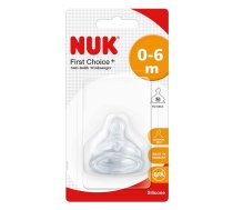 NUK FIRST CHOICE Plus Anti-Colic silikona knupītis M-pienam 0-6m. 1gab. 10709253 SA41