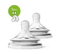 PHILIPS AVENT Natural barošanas pudeļu silikona knupīši 1M+, 2 gab., SCF042/27