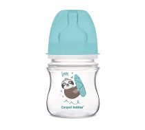 CANPOL BABIES EXOTIC ANIMALS pudelīte 120ml ar platu kaklu un silikona knupīti 0m+, 35/220