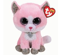 TY Beanie Boos Mīkstā rotaļlieta FIONA pink cat TY36366 IZPĀRDOŠANA