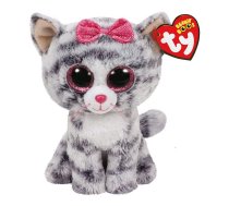 TY Beanie Boos Mīkstā rotaļlieta GREY CAT KIKI 15.5cm, TY37190 IZPĀRDOŠANA