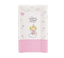 CEBABABY pārtinamā virsma ar mīkstu pamatni un aizsardzību no trim pusēm 80x50cm LITTLE ANGEL WHITE PINK