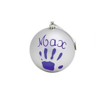 Baby Art Christmas Ball komplekts mazuļa pēdiņu/rociņu nospieduma izveidošanai, silver, 34120155