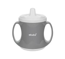 AKUKU mācību krūzīte ar snīpīti 6M+ 200ml A0423 grey/white