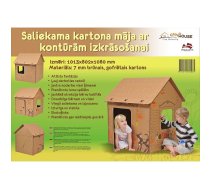 ANNAHOUSE Saliekama kartona spēļu māja ar kontūrām Namiņš 101.3x80.2x108 cm