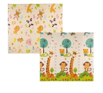 TO-MA Divpusējs rotaļu paklājs PLAY & EDU - NUMBERS & GIRAFFE, 7719