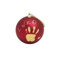 Baby Art Christmas Ball komplekts mazuļa pēdiņu/rociņu nospieduma izveidošanai, red, 34120153