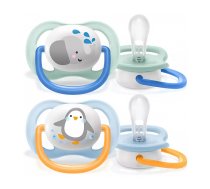 PHILIPS AVENT ULTRA AIR ANIMALS Simetriskas formas silikona māneklis 0-6M 2gab , SCF080/05