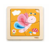 VIGA koka puzle BUTTERFLY 4 elementi 50136