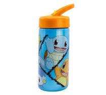 STOR POKEMON Plastmasas dzeramā ūdens pudele ar salmiņu, 410 ml