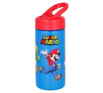 STOR SUPER MARIO Plastmasas Dzeramā ūdens pudele ar salmiņu, 410 ml