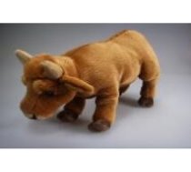 Uni-Toys Plīša rotaļlieta Bullis, brūns, ar skaņu, 26 cm