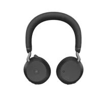 JABRA Evolve2 75 Headset on-ear Bluetooth wireless active noise cancelling USB-A noise isolating black Certified for Microsoft T