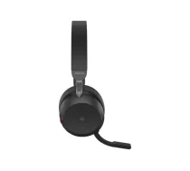 JABRA Evolve2 75 Headset on-ear Bluetooth wireless active noise cancelling USB-C noise isolating black Certified for Microsoft T