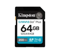 KINGSTON 64GB SDXC Canvas Go Plus Gen4 200MB/s C10 UHS-I U3 V30
