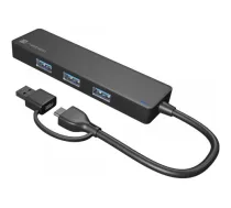 Natec USB 3.0 HUB, Mayfly, 4-Port, Black Natec USB 3.0 HUB, Mayfly, 4-Port Moth NHU-1342 Black 0.15 m