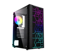 Gembird Fornax 2500 ARGB Gaming ATX computer case, Midi Tower, backlight, Black