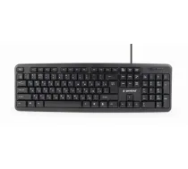 Gembird KB-U-103-RU Office USB QWERTY English, Russian Black keyboard