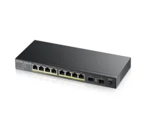 Zyxel GS1100-10HP v2 Unmanaged Gigabit Ethernet Switch (10/100/1000) with Power over Ethernet (PoE) Black