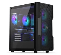 Case ENDORFY Regnum 400 ARGB MidiTower Not included ATX MiniITX Colour Black EY2A009