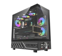DarkFlash DS950V computer case with display (black) + 6 fans