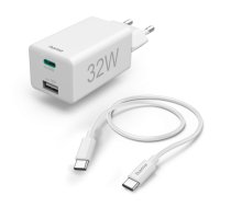 Hama 00201692 Quick Charger Mini 1X USB-C 32W, cable white (T-MLX57728)